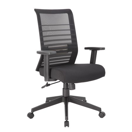 OFFICESOURCE Interchangeable Collection Gray Mesh High Back Task Chair with Black Base 656MBFBK